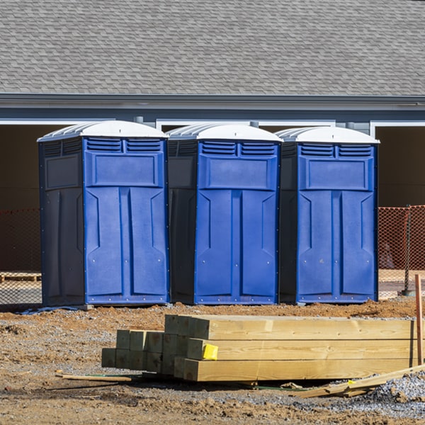 can i customize the exterior of the porta potties with my event logo or branding in Blue Mound